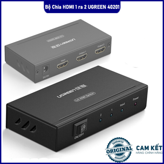 🧩 Bộ chia HDMI 1 ra 2 Ugreen 40201 – Giải pháp chia màn hình 4K mượt, tiện gọn, bền bỉ