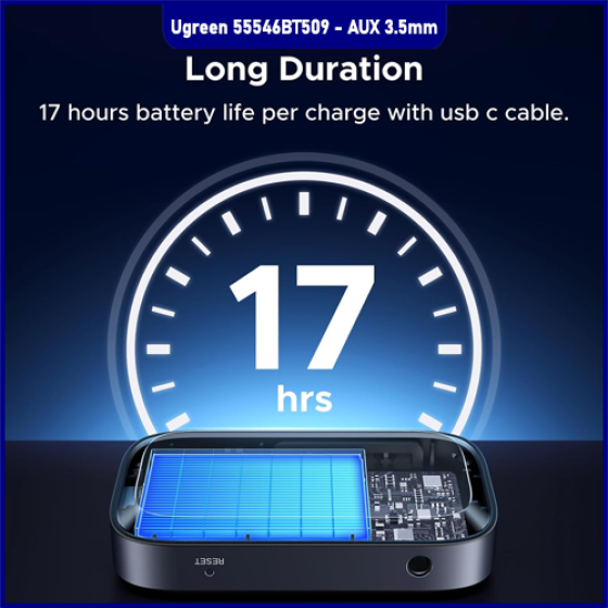 Bộ Thu Bluetooth 6.0 Ugreen 55546 BT509 – Kết Nối Không Dây Đỉnh Cao Cho Âm Thanh Chất Lượng