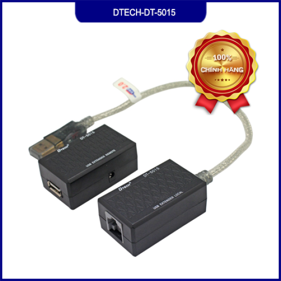 Bộ Kéo Dài USB Qua Cáp Mạng 60M Cao Cấp DTECH DT-5015