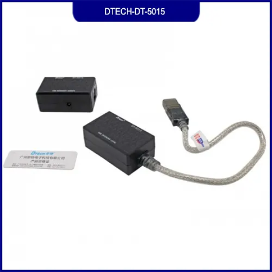 Bộ Kéo Dài USB Qua Cáp Mạng 60M Cao Cấp DTECH DT-5015