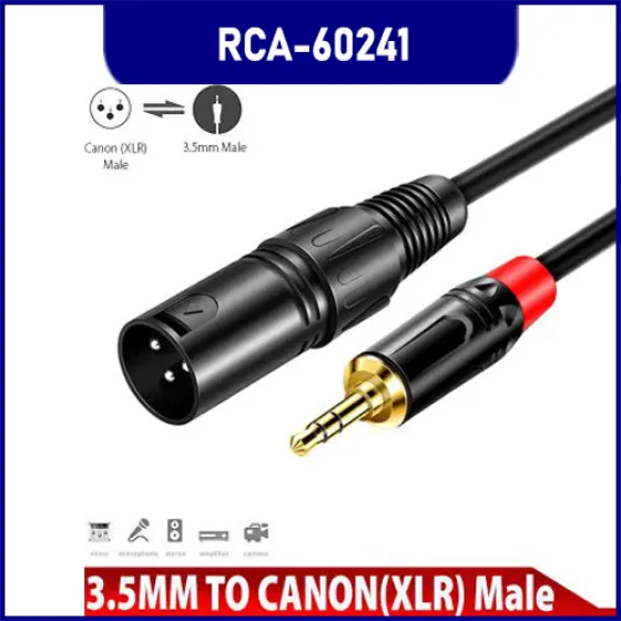 Cáp Audio 3.5mm Ra 2 RCA Ugreen 60241 Dài 2m Bọc Nylon Chính Hãng