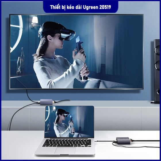 ⚙️ Thiết bị kéo dài HDMI 70m qua cáp LAN Cat5/6 Ugreen 20519 – Truyền tín hiệu xa, ổn định, không suy hao