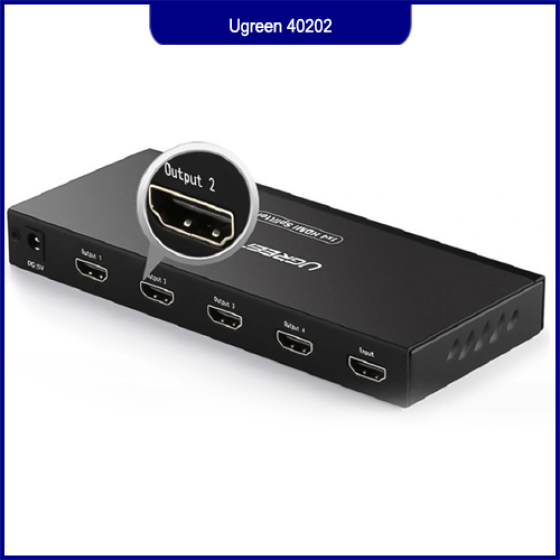 Bộ Chia HDMI 1 Ra 4 Ugreen 40202 – Hỗ Trợ 4K30Hz, 3D, HDCP