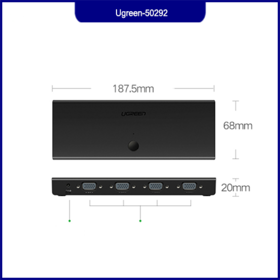 Bộ Chia VGA 1 Vào 4 Ra Cao Cấp Ugreen 50292 Chính Hãng