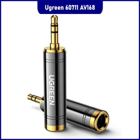 Jack Chuyển Audio 3.5mm Đực ra 6.5mm Cái Ugreen 60711 - Mạ Vàng 24K