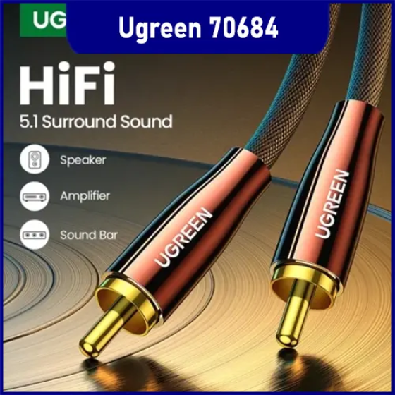 Cáp Âm Thanh Số Coaxial Ugreen 70684 (1M) Cao Cấp - Phú Giao