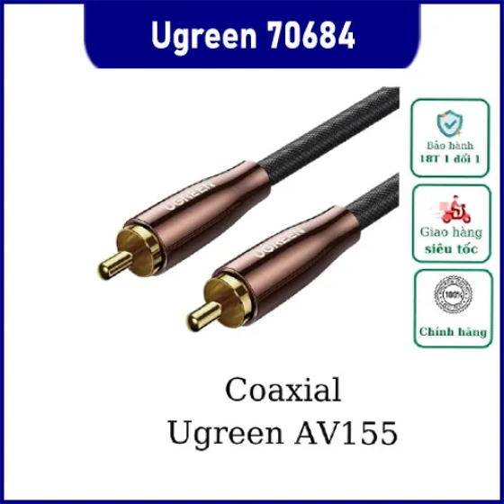 Cáp Âm Thanh Số Coaxial Ugreen 70684 (1M) Cao Cấp - Phú Giao