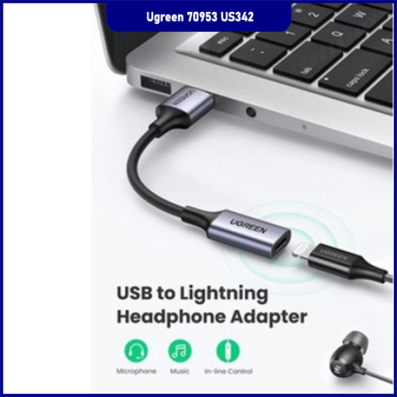 Cáp Âm Thanh Type-C to Lightning Ugreen 70953 MFi (Dây Dù)