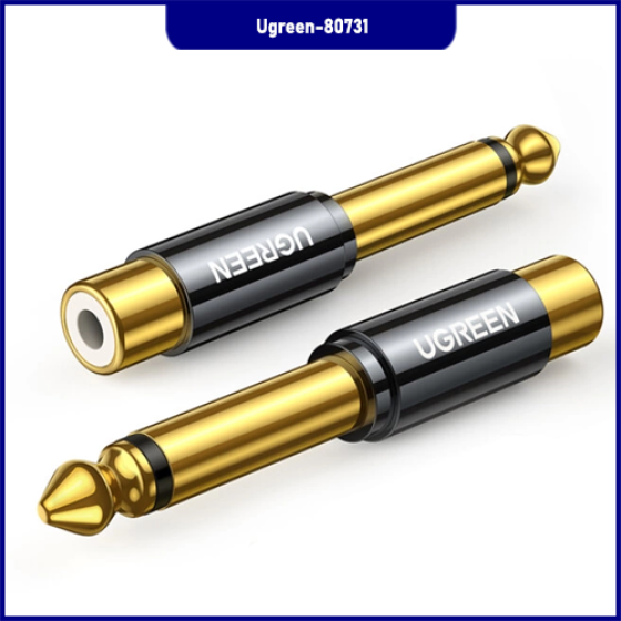 Đầu Chuyển Audio 6.35mm sang RCA Ugreen 80731 Chuyên Nghiệp