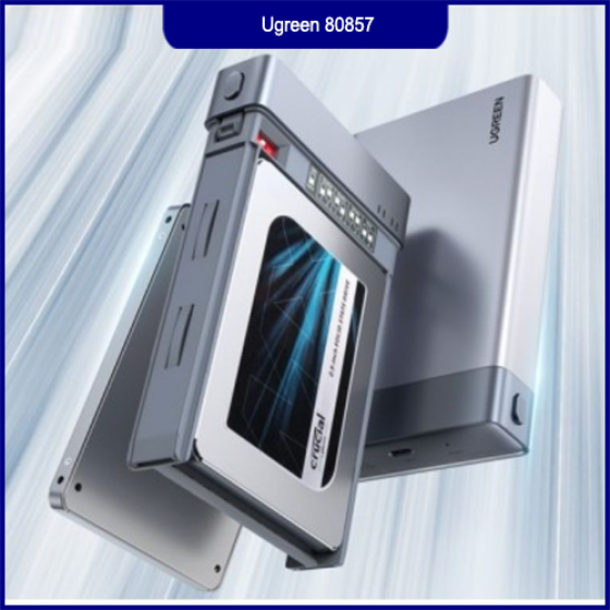 Box Ổ Cứng 2.5 Dual Ugreen 80857 USB-C 3.1 Gen 2 | Hỗ trợ 2 SSD 6TB