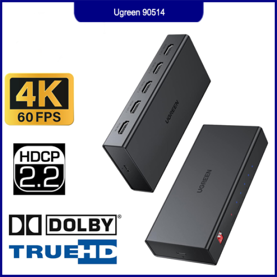 Bộ Chia HDMI 2.0 1 Ra 4 Ugreen 90514 4K@60Hz, HDR, HDCP 2.2