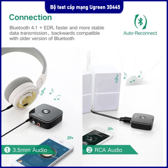 Thiết bị nhận Bluetooth 5.3 Ugreen 30445 – Âm thanh cao cấp, kết nối siêu ổn định