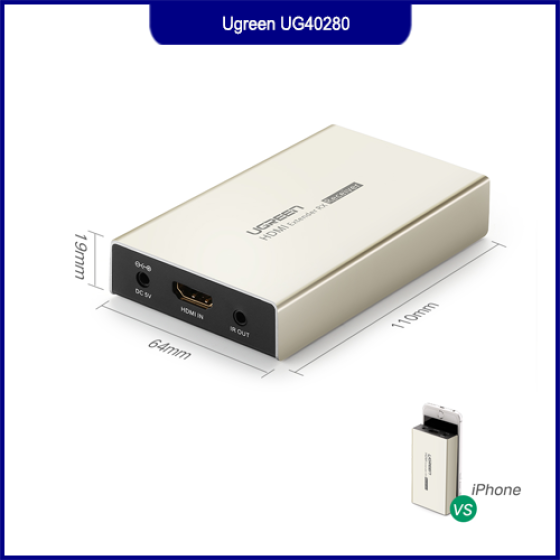 Bộ Kéo Dài HDMI 120M Qua Cáp Mạng Cat5e/6 Ugreen UG40280 Có IR Control