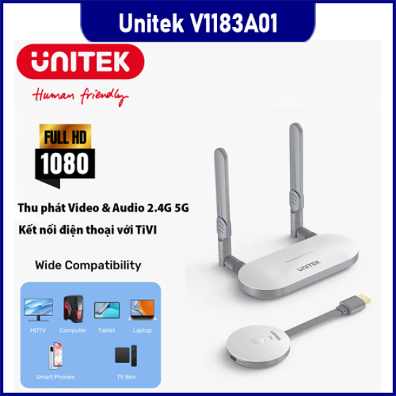Bộ Thu Phát HDMI Không Dây Unitek V1183A01 - FullHD 1080P