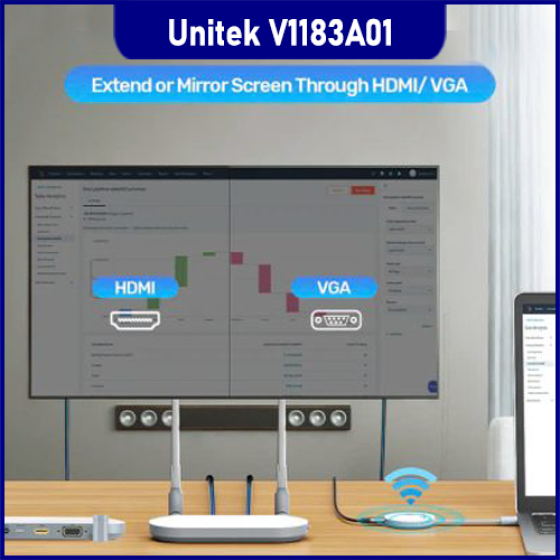 Bộ Thu Phát HDMI Không Dây Unitek V1183A01 - FullHD 1080P