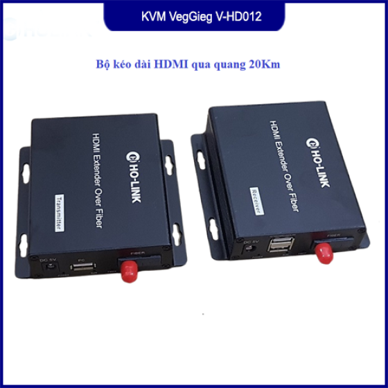 Bộ Kéo Dài HDMI KVM 200M VegGieg V-HD012 Qua Cáp Mạng Cat6 Chính Hãng