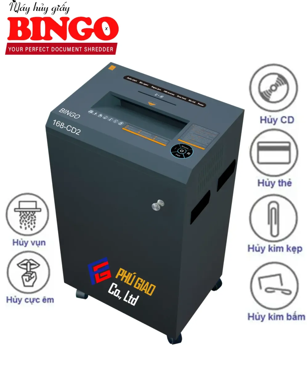 Máy Hủy Giấy BINGO 168-CD2