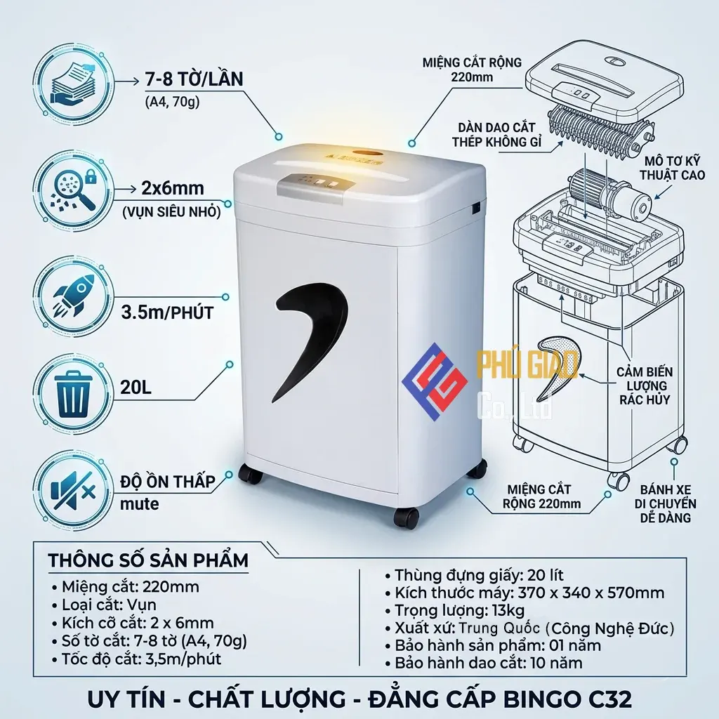 Máy Hủy Giấy BINGO C32