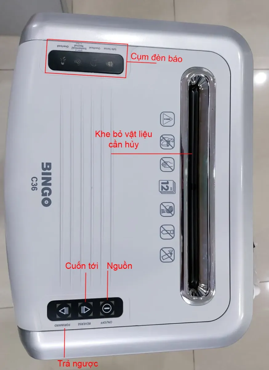 Máy hủy giấy BINGO C36 tại Phú Giao