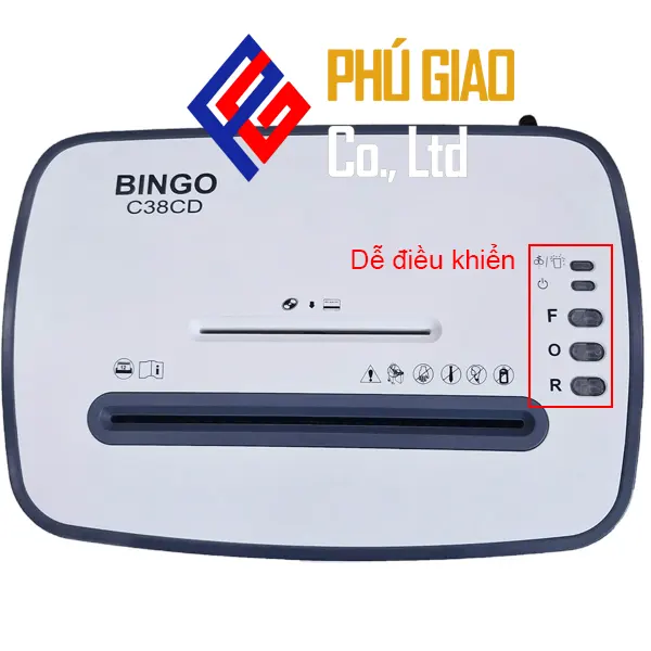 Máy hủy giấy BINGO C38CD dễ dáng sử dụng