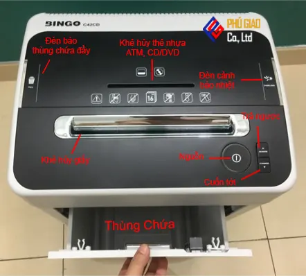 Bảng điều khiển máy hủy giấy BINGO C42CD