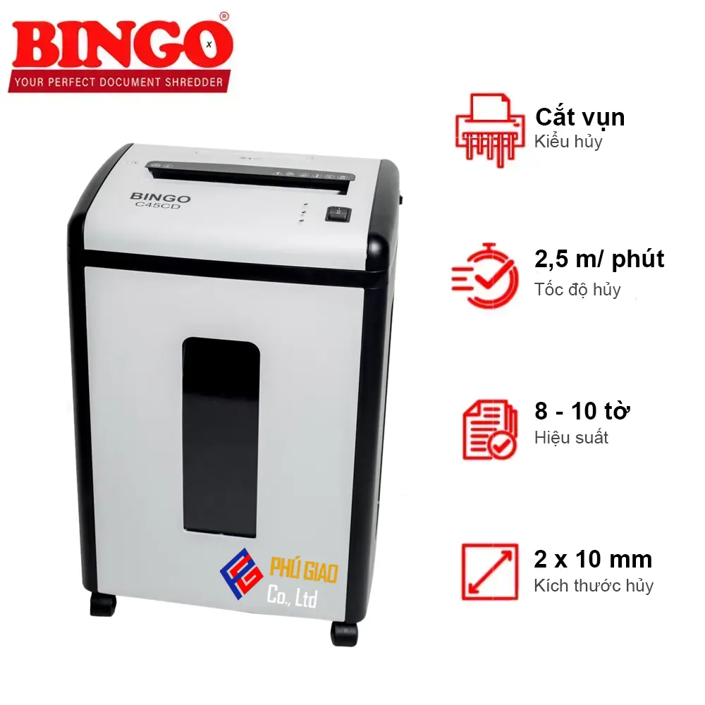 Máy Hủy Giấy BINGO C45CD
