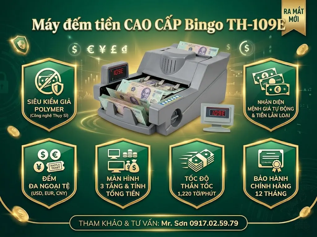 Máy đếm tiền Bingo TH-109E